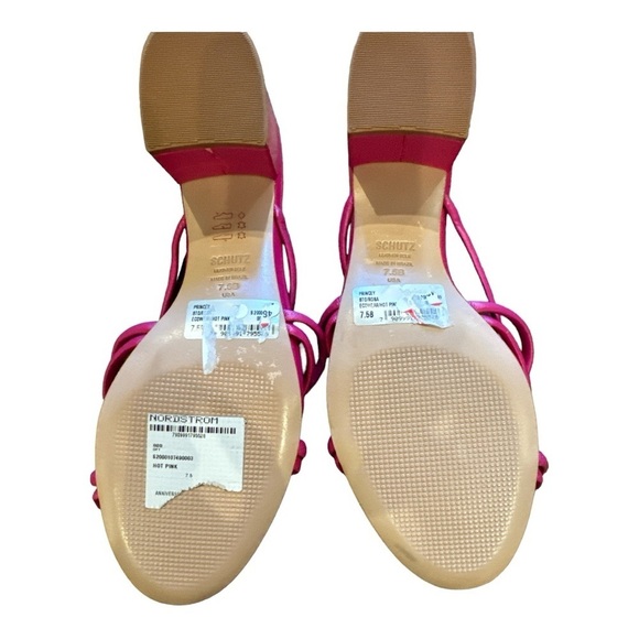 SCHUTZ Pink Princey Strappy Sandal New No Box Size 7.5 B (No Box) - Picture 10 of 12
